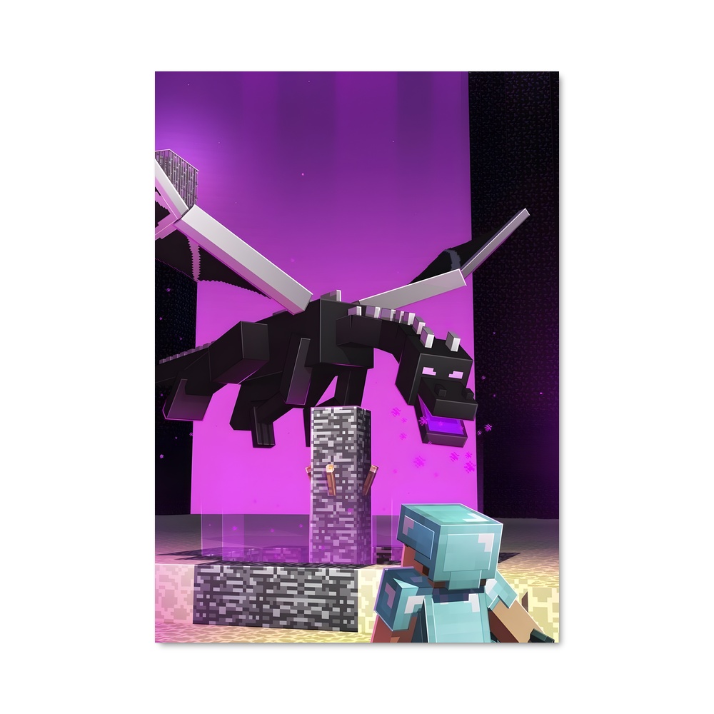 Poster Dragon de l'Ender – affiche Minecraft